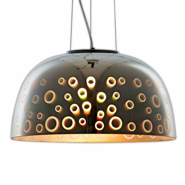 Corp led 3D, in suspensie tip umbrela, D400, crom, motiv cerculete, Optonica 9018 [2]