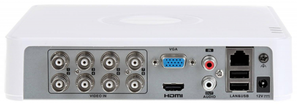 DVR Turbo HD / AHD Hikvision DS-7108HQHI-K1(S), 8 canale, 4 MP, audio prin coaxial [2]