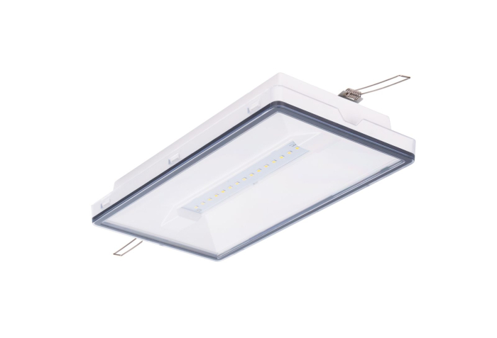 Lampa antipanica, aparenta, alba, 3h, 8W, mentinut, test manual, IP65, lentile spatii deschise, Intelight 87638 [3]
