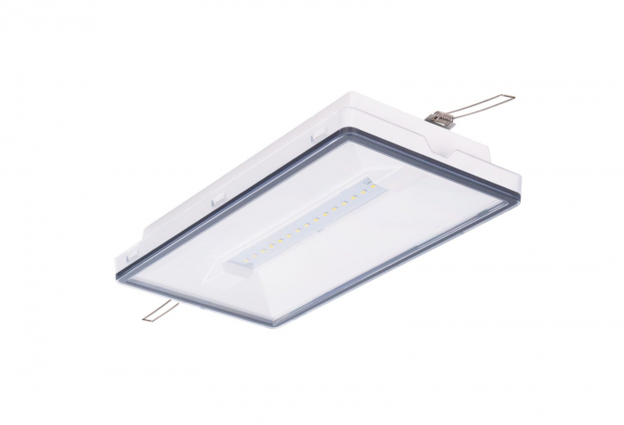 Lampa antipanica IP65 pentru centrala baterii, aparenta, 8W, test prin centrala de baterii, lentile coridor inalt asimetric, Intelight 93756 [2]