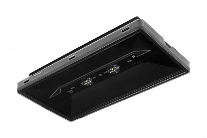 Lampa antipanica IP65 pentru centrala baterii, aparenta, neagra, 7W, test prin centrala de baterii, lentile coridor, Intelight 93555 [4]