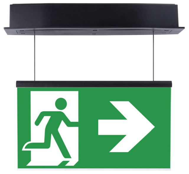 Lampa EXIT 2 fete pentru centrala de baterii, incastrata, 5W, test prin centrala baterii, IP54, Intelight 94630 [2]