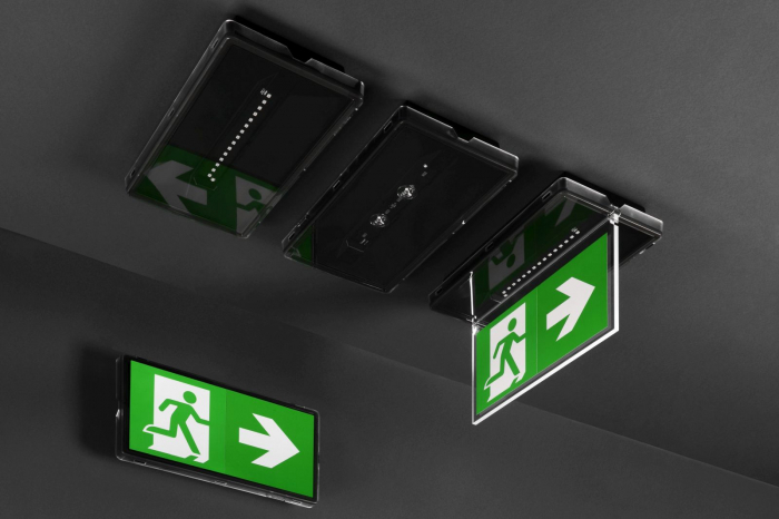 Lampa exit, aparenta, 1ora, 1.5W, permanent, test automat, IP65, lentile spatii largi, Intelight 93813 [4]