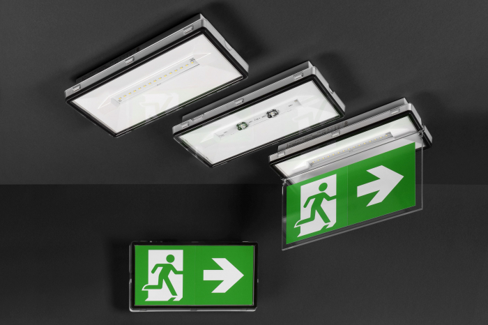 Lampa exit, aparenta, 1ora, 6W, permanent, test manual, IP65, lentile spatii largi, Intelight 93661 [4]