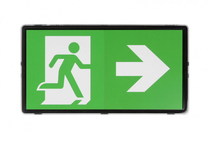 Lampa exit, aparenta, 1ora, 9W, permanent, test manual, IP65, lentile spatii deschise inalte, Intelight 87798 [6]