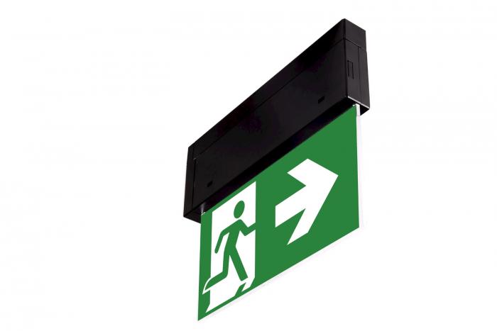 Lampa iluminat evacuare directional, neagra, aparenta, 3 ore, 2.5W, mentinut, test manual, IP20,  Intelight 90685 [5]
