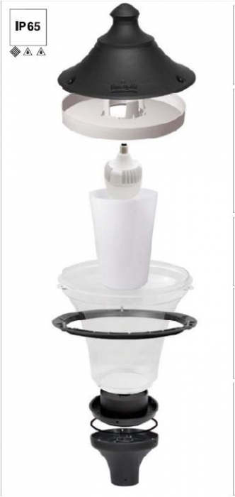 Lampa iluminat stradal, led 50W, 5300lm, 4000K, corp negru, Fumagalli 8001 [2]
