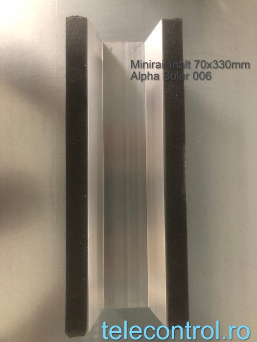 Minirail inalt 70x330mm, aluminiu, Alpha Solar 006 [3]