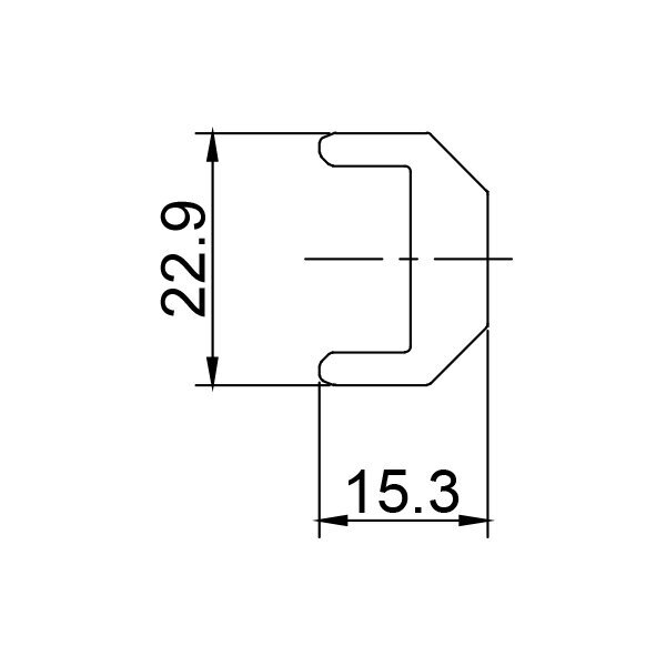 Piesa de imbinare 200mm, pentru profil aluminiu, Optonica 9610 [2]