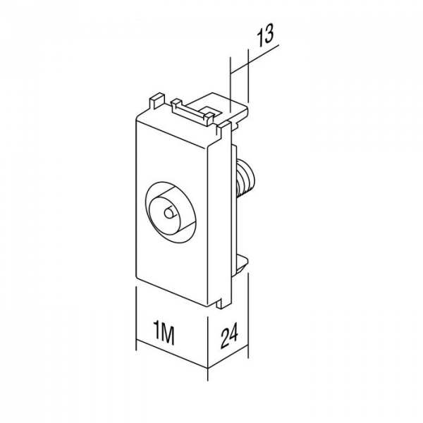 Priza TV simpla 0 db KM10PW [2]