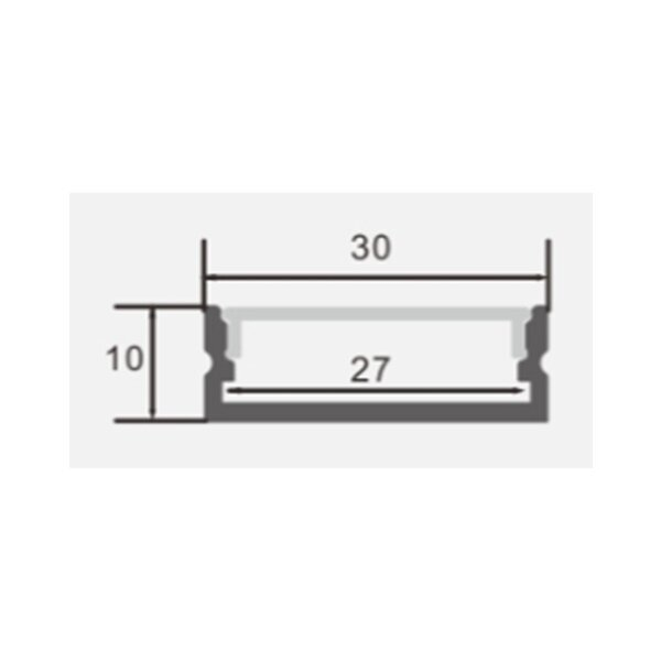Profil aluminiu banda led 2m, 30x10mm, argintiu, Optonica 5115 [2]