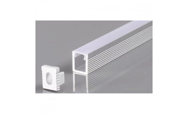 Profil aluminiu banda led 2m, 7.8x9mm, Corp argintiu/Capac alb, Optonica 5142 [1]