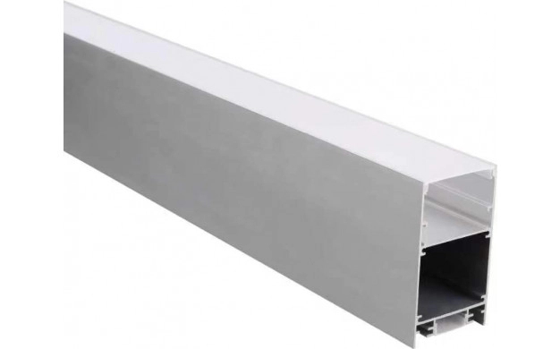 Profil aluminiu banda led 2m, 88x50mm, Corp negru/Capac alb, Optonica 15129 [2]