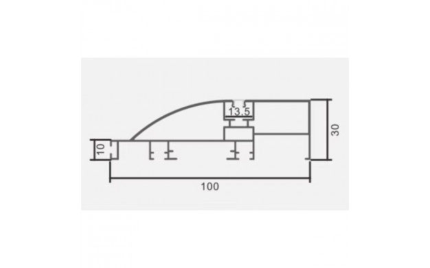Profil aluminiu banda led 2m pentru podea, Corp alb, Optonica 15123 [2]