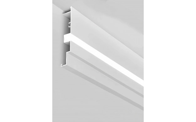 Profil aluminiu banda led 2m pentru tavan, Corp alb/capac negru, Optonica 15114 [1]