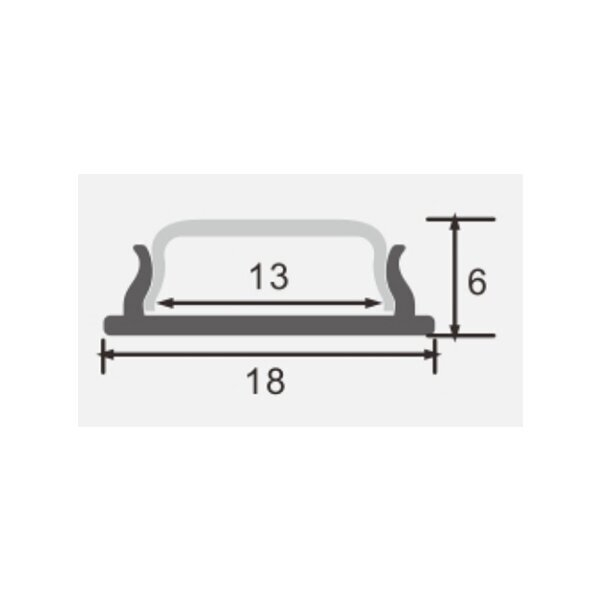 Profil aluminiu banda led 2m, special, 24x14mm, argintiu, Optonica 5132 [2]