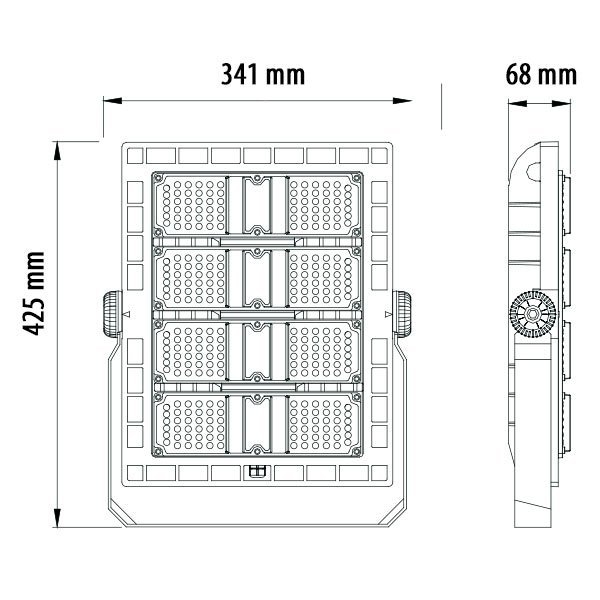 Proiector led pentru stadioane, unghi 90°, 480W, alb rece, Optonica 9178 [2]