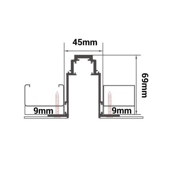 Sina magnetica incastrata R35, lungime 1m, Optonica 5360 [2]