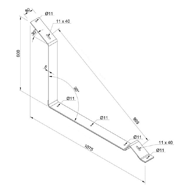 Suport panouri fotovoltaice pentru acoperis tip terasa plana, 30 grade, Alpha Solar 050 [3]