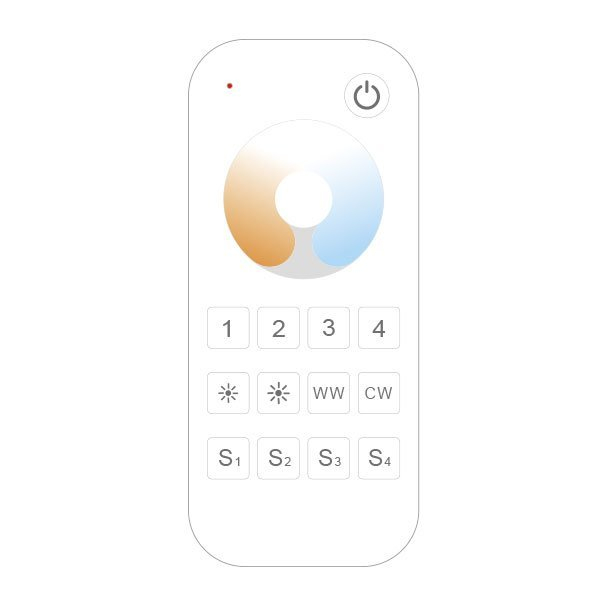 Telecomanda RF pentru reglaj de alb 3000K-6000K pe 4 zone, 2.4G, RT7, Optonica 6350 [3]