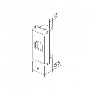 Adaptor universal KS de 1 modul KM35PW [1]