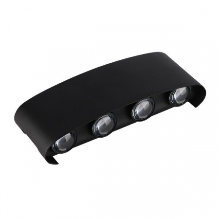 Aplice led de perete - Aplica led cu 4 fascicule, IP65, corp negru, Optonica 7411