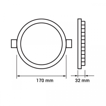 Aplica led cu reglaj de alb 3000K-6000K, rotunda, incastrata, 12W, dimabila, Optonica 2583 [2]