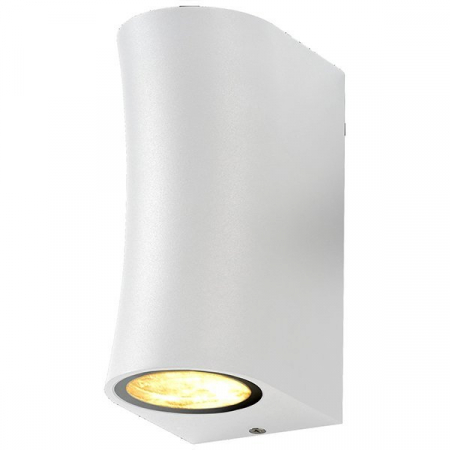 Aplice led de perete - Aplica led de perete, cilindrica, corp aluminiu alb, soclu 2xGU10, Optonica 7438