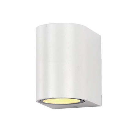 Aplice led de perete - Aplica led de perete, cilindrica, corp aluminiu alb, soclu 1xGU10, Optonica 7432