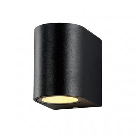 Aplice led de perete - Aplica led de perete, cilindrica, corp aluminiu negru, soclu 1xGU10, Optonica 7431