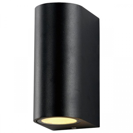 Aplice led de perete - Aplica led de perete, cilindrica, corp aluminiu negru, soclu 1xGU10, Optonica 7431