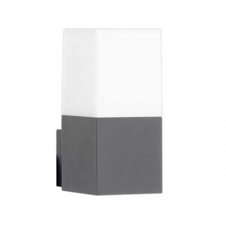 Aplice led de perete - Aplica led de perete, corp aluminiu gri mat, soclu 1xE27, Optonica 7421