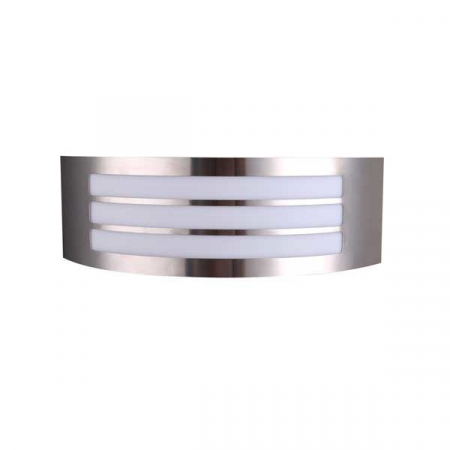 Aplice led de perete - Aplica led de perete, corp otel inoxidabil, soclu 1xE27, cu 3 fante de lumina, Optonica 7422