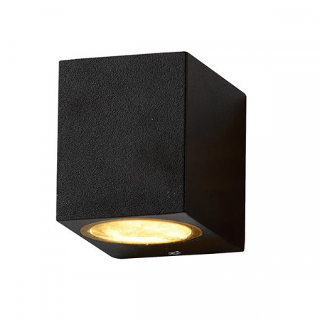 Aplice led de perete - Aplica led de perete, cubica, corp aluminiu negru, soclu 1xGU10, Optonica 7434