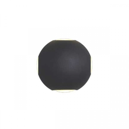 Aplice led de perete - Aplica led de perete, octogonala, cu 4 raze de lumina, corp negru, 4W, alb cald, Optonica 7488