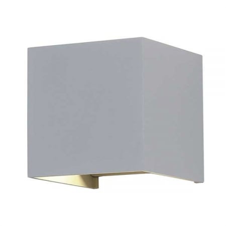 Aplice led de perete - Aplica led de perete, patrata, corp gri, 6W, alb cald, Optonica 7453