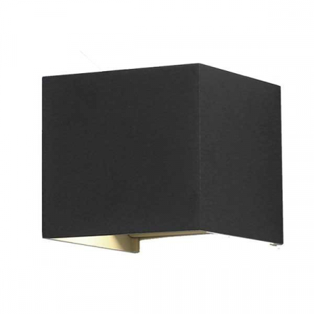 Aplice led de perete - Aplica led de perete, patrata, corp negru, 6W, alb cald, Optonica 7452