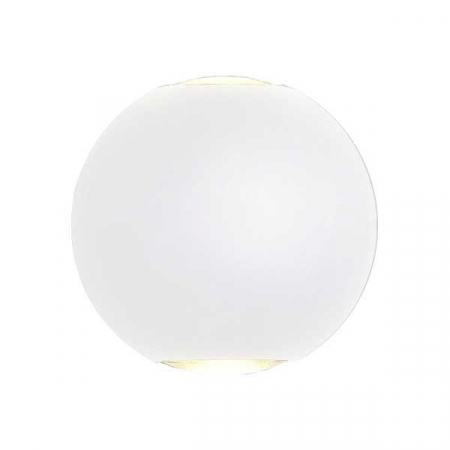 Aplice led de perete - Aplica led de perete, sferica, corp alb, 6W, alb cald, Optonica 7493