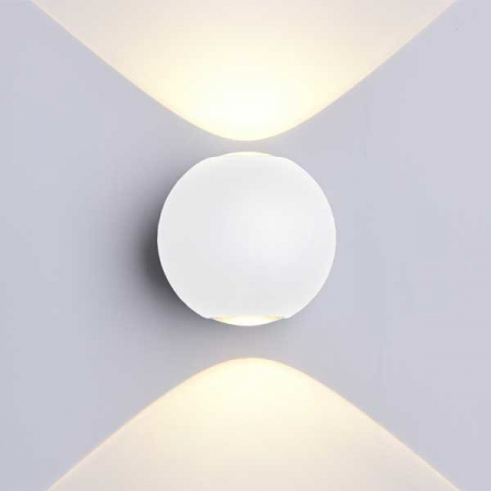 Aplica led de perete, sferica, corp alb, 6W, alb cald, Optonica 7493 [1]