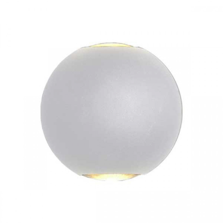 Aplice led de perete - Aplica led de perete, sferica, corp gri, 6W, alb cald, Optonica 7495