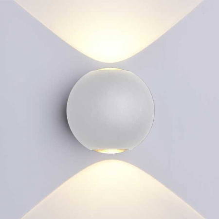 Aplica led de perete, sferica, corp gri, 6W, alb neutru, Optonica 7498 [1]