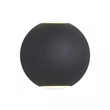 Aplice led de perete - Aplica led de perete, sferica, corp negru, 6W, alb cald, Optonica 7494