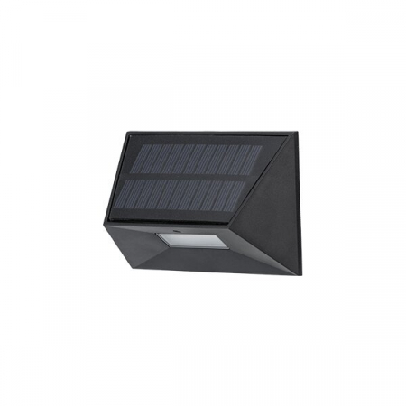 Aplice led de perete - Aplica led solara IP44, corp negru, IP44, 0.5W, alb cald, Optonica 9352