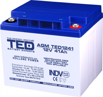 Baterii AGM VRLA - EOL Baterie AGM 12V 41Ah TED1241M6