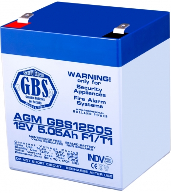 Baterii AGM VRLA - Baterie AGM 12V 5.05Ah GBS12505F1