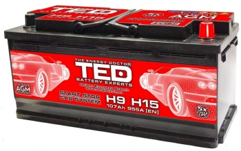 Baterie auto AGM start stop 12V 107Ah [1]