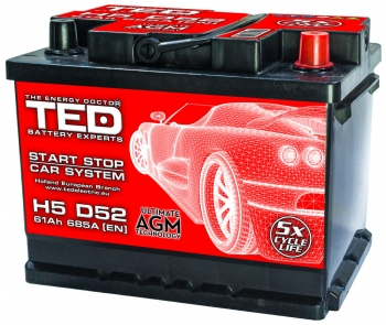 Baterie auto AGM start stop 12V 61Ah [1]