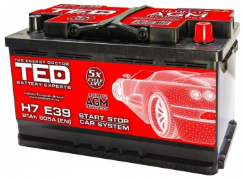 Baterie auto AGM start stop 12V 81Ah [1]
