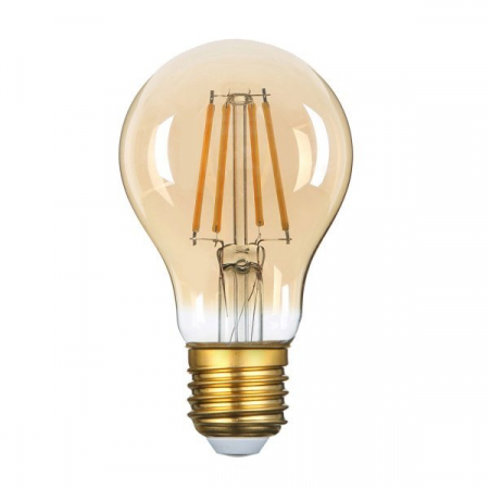 E27 - Bec led A60, cu filament, dimabil, 8W, sticla aurie, alb cald, Optonica 1324