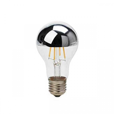 E27 - Bec led A60, jumatate sticla, jumatate argintiu, 4W, alb cald, Optonica 1879